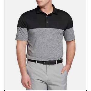 Walter Hagen Black and Gray Polo Shirt Athletic Fit